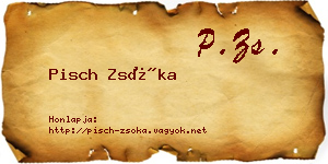 Pisch Zsóka névjegykártya